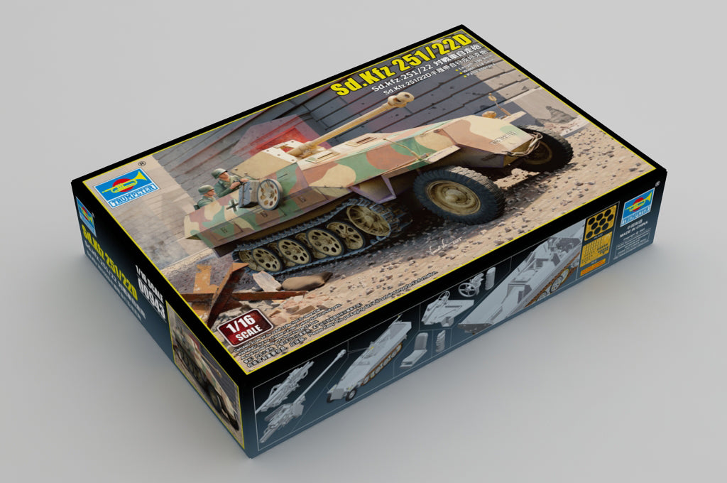 Trumpeter Scale Models 943 1/16 German Sd.Kfz. 251/22 Ausf. D Halftrack Model Kit
