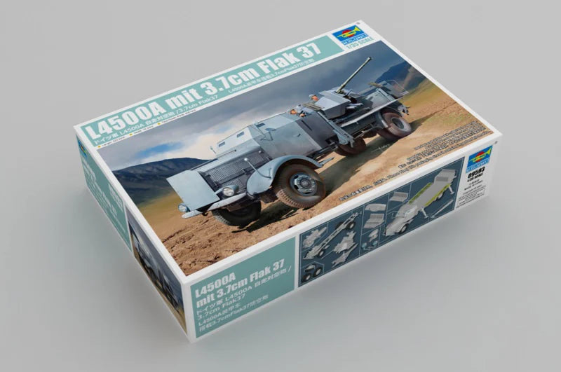 Trumpeter Scale Models 9593 1/35 L4500A Military Truck with 3.7cm Flak Model Kit
