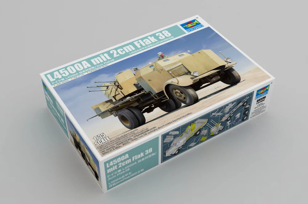Trumpeter Scale Models 9596 L1/35 4500A with 2cm Flak 38 Model Kit ...