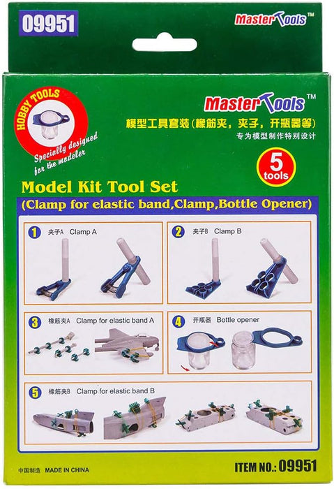 Trumpeter Scale Models 9951 Model Kit Tool Set (Clamp for Elastic Band, Clamp, Bottle Opener)