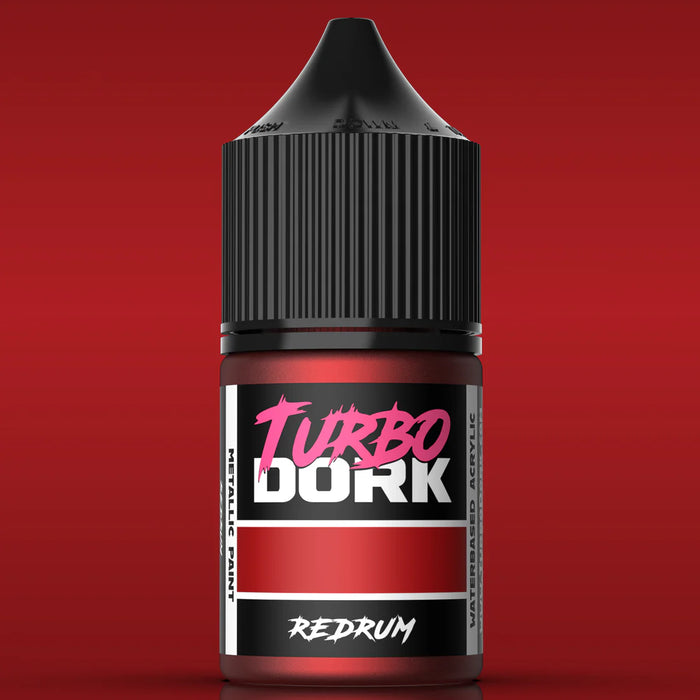 Turbo Dork 25656 Redrum Metallic Acrylic Paint 22ml Bottle
