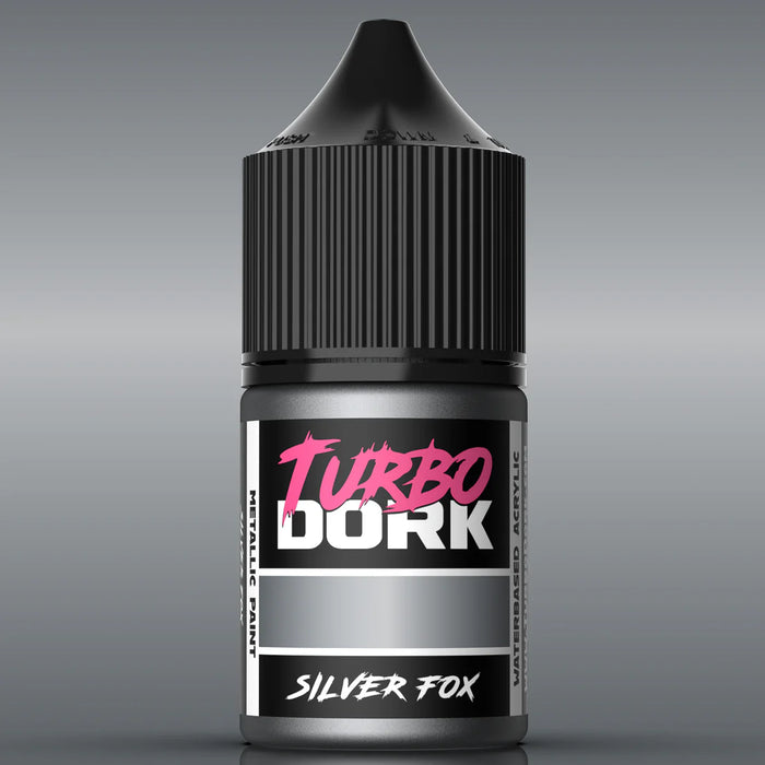 Turbo Dork 25717 Silver Fox Metallic Acrylic Paint 22ml Bottle