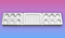 Turbo Dork 55021 Large White Silicone Paint Palette 12 Wells