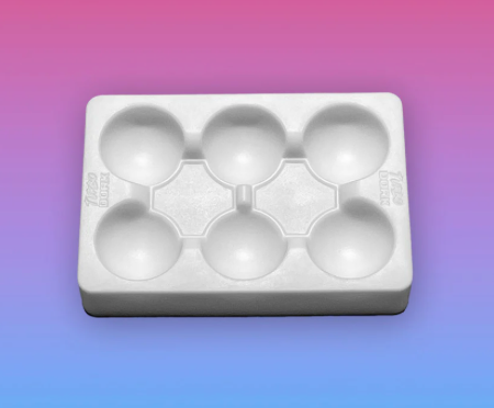 Turbo Dork 55045 Small White Silicone Paint Palette 6 Wells