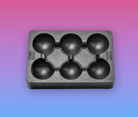 Turbo Dork 55052 Small Black Silicone Paint Palette 6 Wells