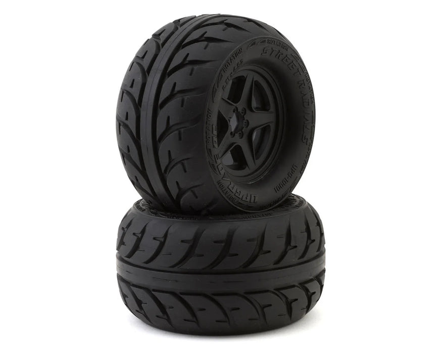 UpGrade RC 10001 Street Radials 2.8" Pre-Mounted On-Road Tires with 5-Star Wheels (2 Pack)