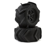 UpGrade RC 10002 Snow Plow 2.8" Pre-Mounted Sand/Snow Tires with 5-Star Wheels (2 Pack)