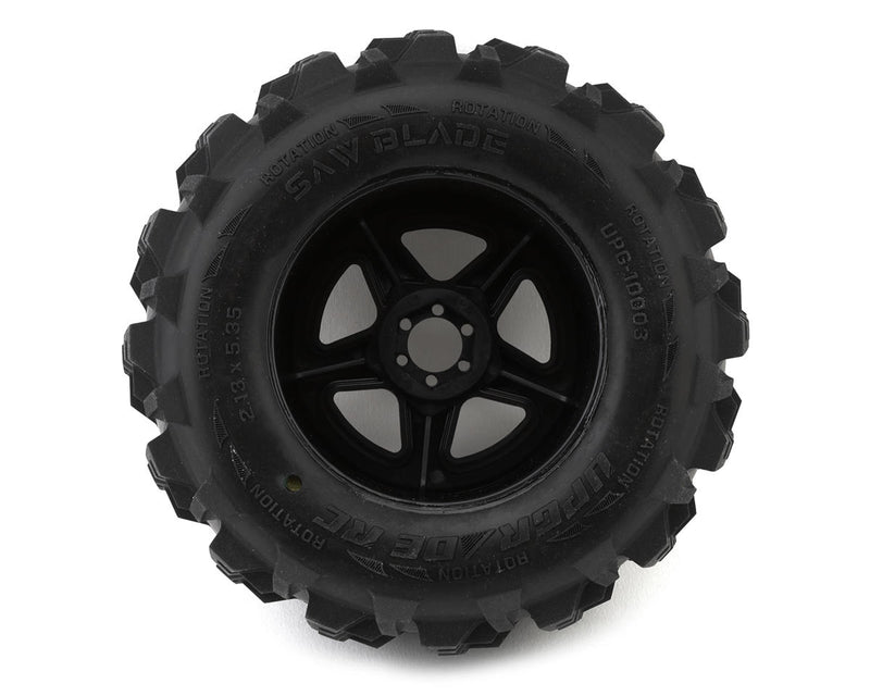 UpGrade RC 10003 Saw Blade 2.8" Pre-Mounted Off-Road Tires with 5-Star Wheels (2 Pack)