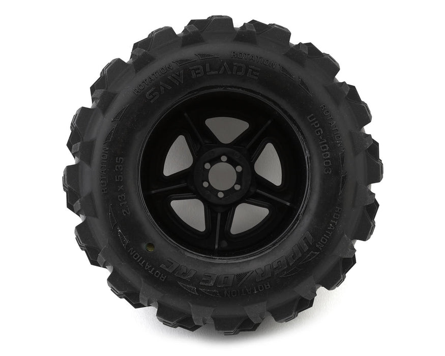 UpGrade RC 10003 Saw Blade 2.8" Pre-Mounted Off-Road Tires with 5-Star Wheels (2 Pack)