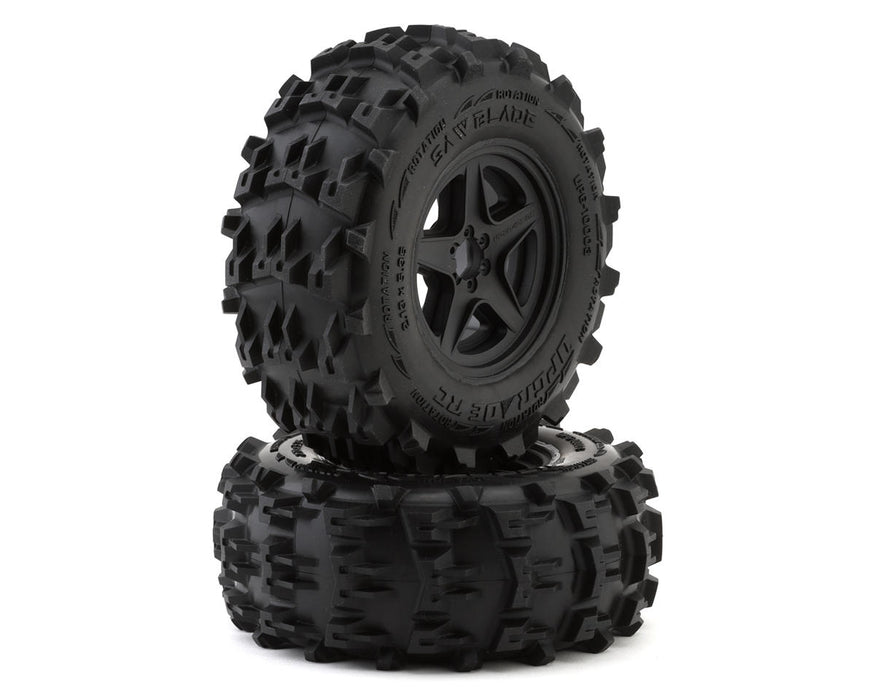UpGrade RC 10003 Saw Blade 2.8" Pre-Mounted Off-Road Tires with 5-Star Wheels (2 Pack)