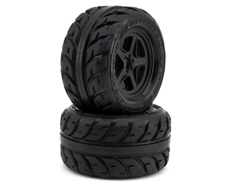 UpGrade RC 10005 Low-Pro BELTED Street Radials 2.8" Pre-Mounted On-Road Tires (2 Pack)