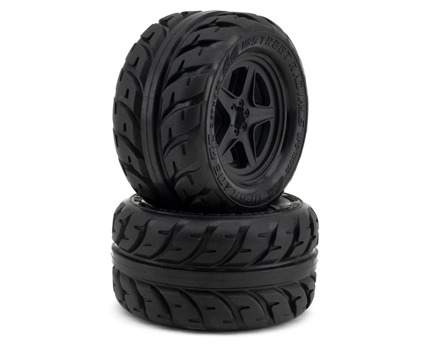 UpGrade RC 10005 Low-Pro BELTED Street Radials 2.8" Pre-Mounted On-Road Tires (2 Pack)