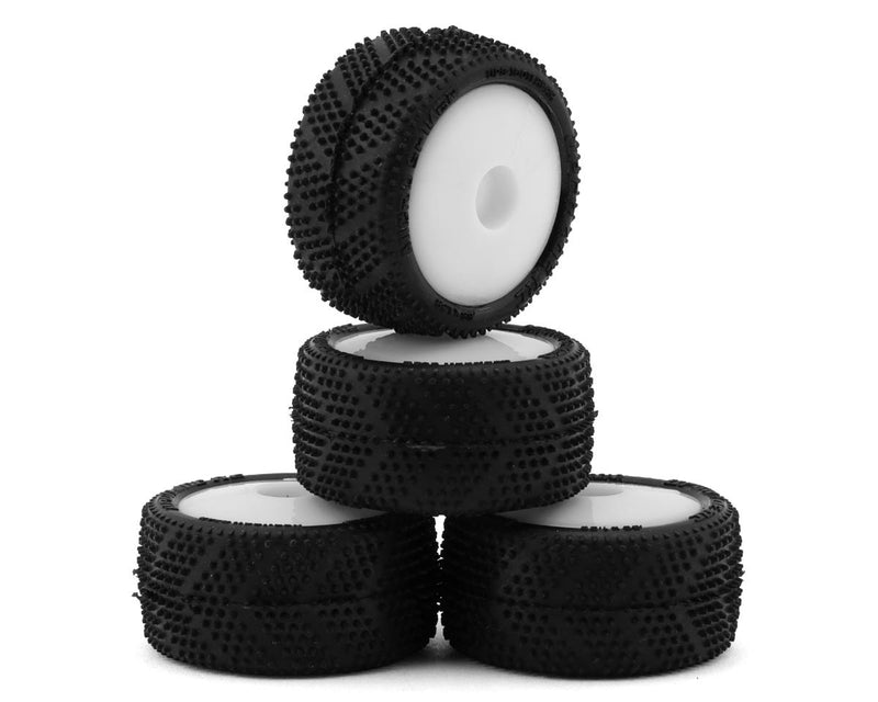 UpGrade RC 10011-T White Micro Spiker Pre-Mounted Carpet Tires for Losi® Micro-T (4 Pack)