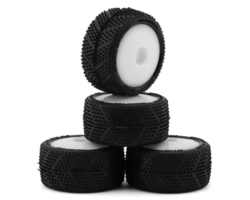 UpGrade RC 10011-T White Micro Spiker Pre-Mounted Carpet Tires for Losi® Micro-T (4 Pack)