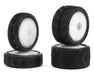 UpGrade RC 10011 White Micro Spiker Pre-Mounted Front and Rear Carpet Tires for Losi® Micro-B