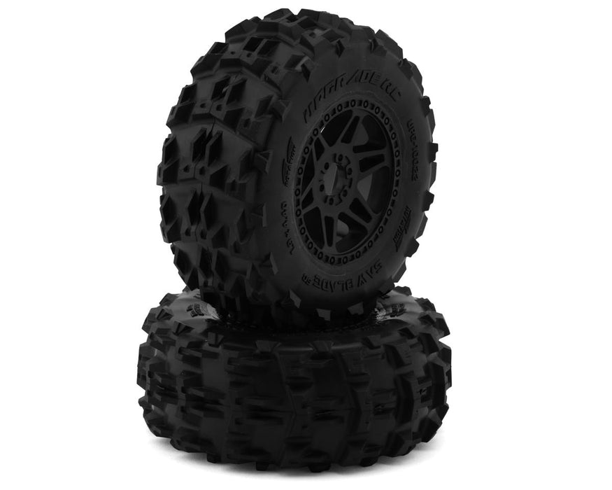 UpGrade RC 10022 Saw Blade SC 2.2/3.0" Pre-Mounted Short Course Truck Tires (2 Pack)