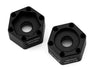 UpGrade RC 11002 Black Aluminum 12mm Hex Adapters for 2.8" Wheels (2 Pack)