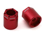 UpGrade RC 11007 Red Aluminum 14mm Hex Adapters for 2.8" Tires (2 Pack)
