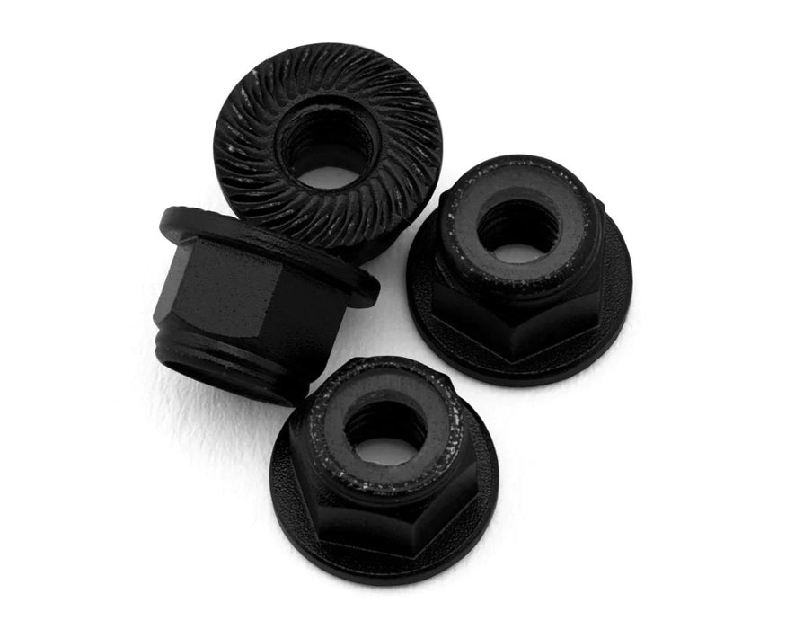 UpGrade RC 11010 Black Aluminum 4mm Serrated Wheel Nuts (4 Pack)