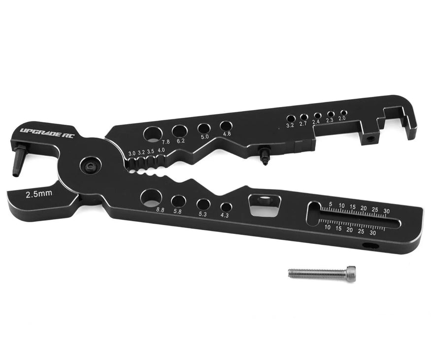 UpGrade RC 13002 Tire Punch, Shock Shaft Pliers, Ball Link Pliers and Wire Crimp Multi-Tool
