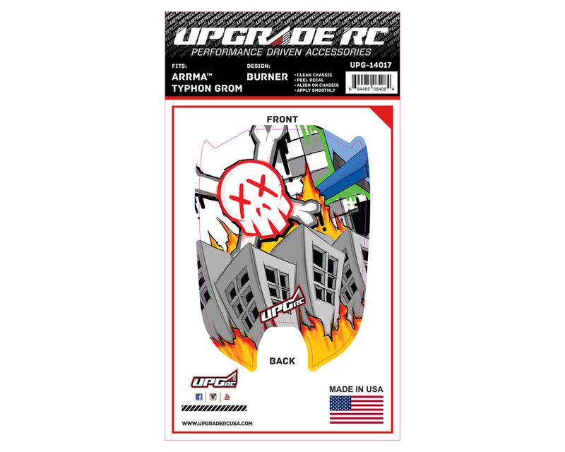 UpGrade RC 14017 Chassis Protector for Arrma® Typhon™ Grom (Burner)