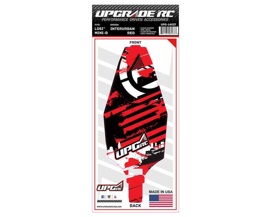 UpGrade RC 14037 Chassis Protector for Losi® Mini-B™ (InterUrban Red)
