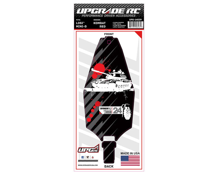 UpGrade RC 14039 Chassis Protector for Losi® Mini-B™ (Kombat Red)