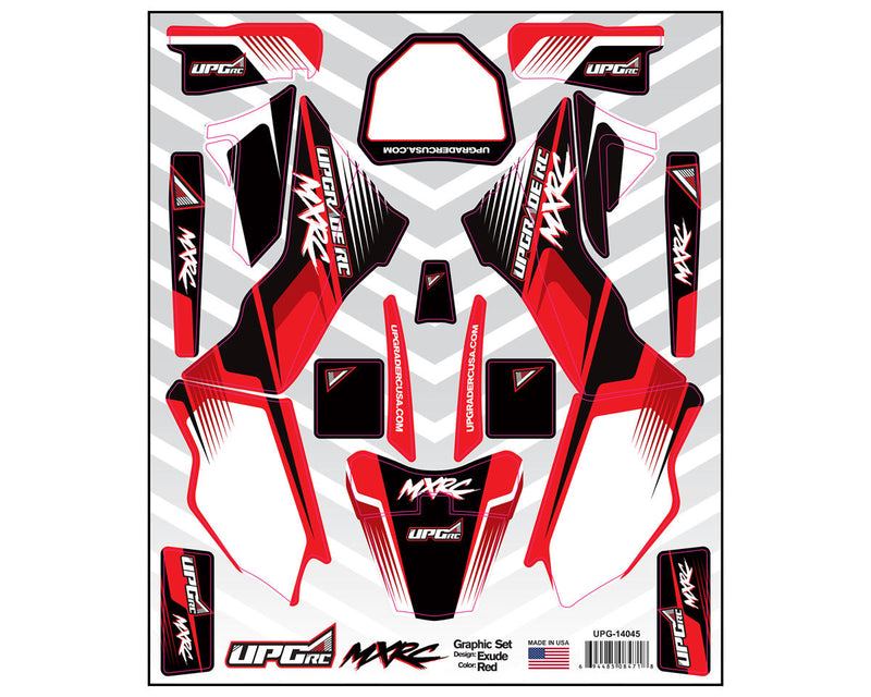 UpGrade RC 14045 Red Graphic Set for Losi® Promoto™ MX (Exude)