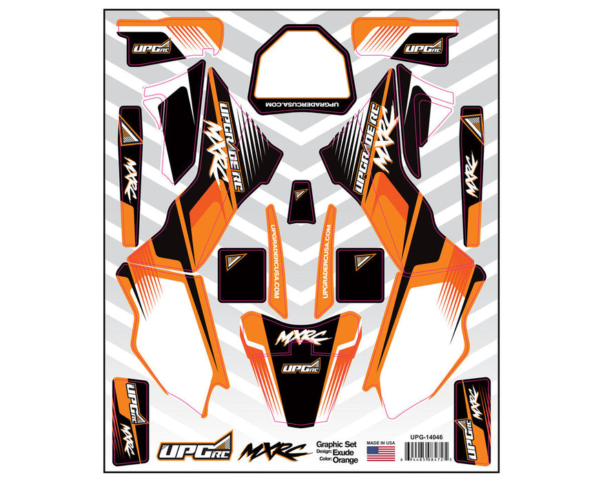 UpGrade RC 14046 Orange Graphic Set for Losi® Promoto™ MX (Exude) (Orange)