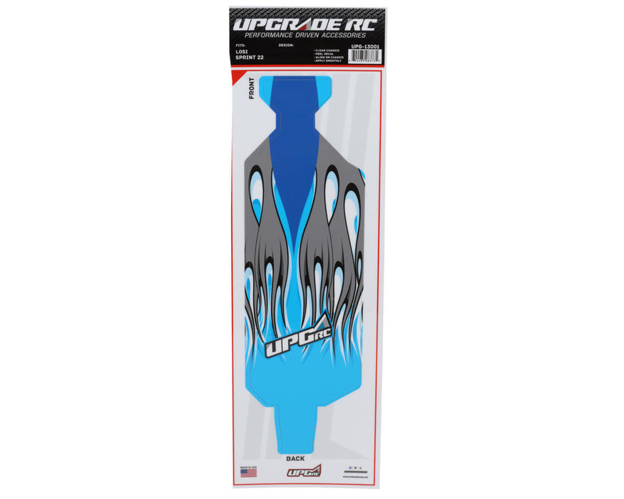 UpGrade RC 14292 Blue "Flame" Graphic Set for Losi® 22S™ Sprint Car