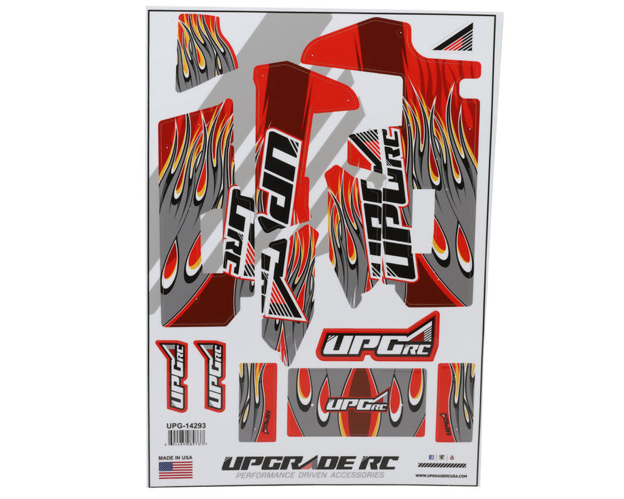 UpGrade RC 14293 Red "Flame" Graphic Set for Losi® 22S™ Sprint Car