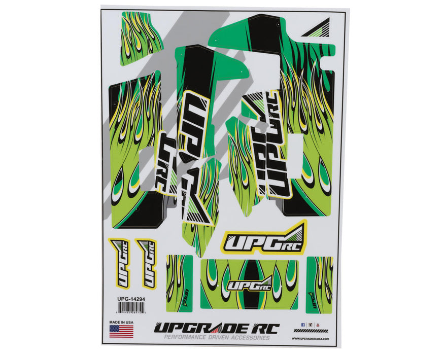 UpGrade RC 14294 Green "Flame" Graphic Set for Losi® 22S™ Sprint Car