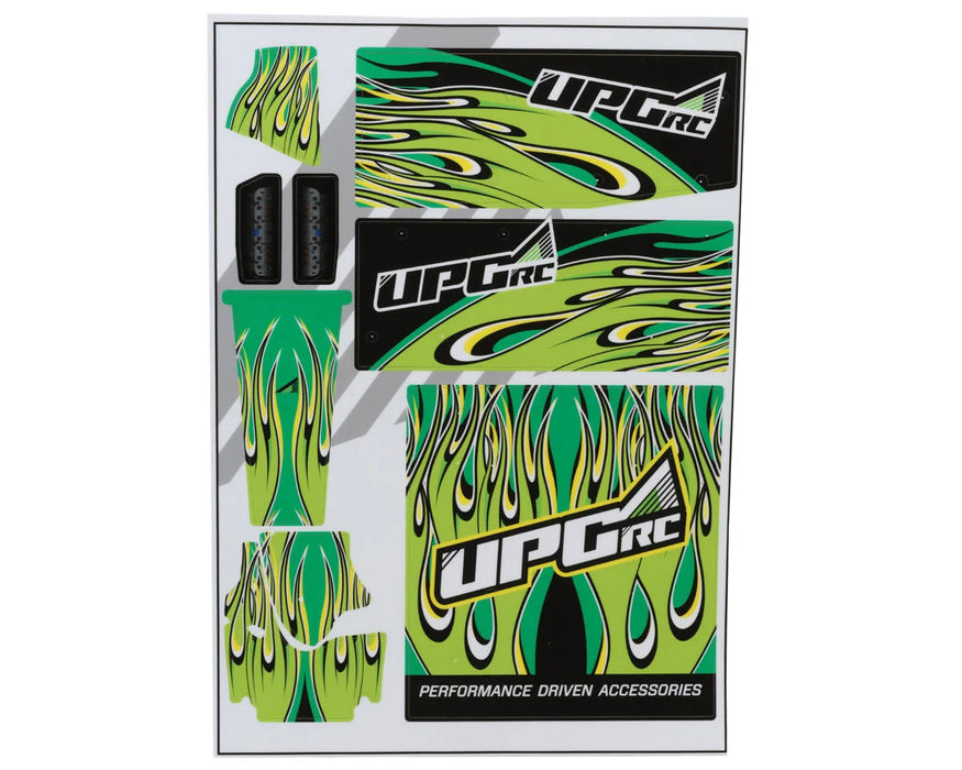 UpGrade RC 14294 Green "Flame" Graphic Set for Losi® 22S™ Sprint Car