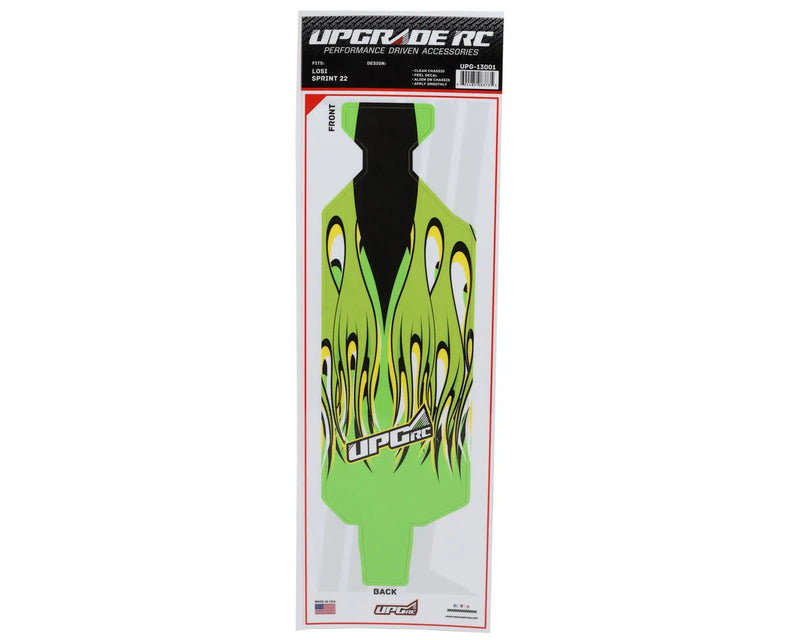 UpGrade RC 14294 Green "Flame" Graphic Set for Losi® 22S™ Sprint Car
