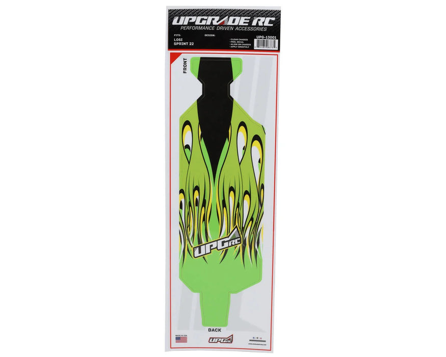 UpGrade RC 14294 Green "Flame" Graphic Set for Losi® 22S™ Sprint Car