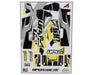 UpGrade RC 14295 Yellow "Velocity" Graphic Set for Losi® 22S™ Sprint Car