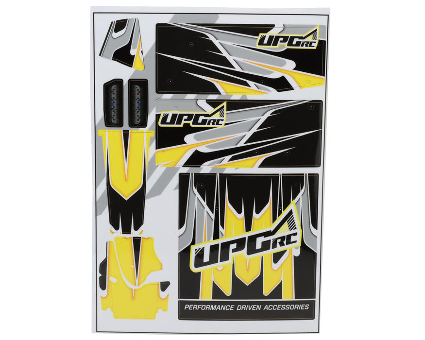 UpGrade RC 14295 Yellow "Velocity" Graphic Set for Losi® 22S™ Sprint Car