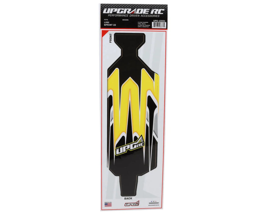 UpGrade RC 14295 Yellow "Velocity" Graphic Set for Losi® 22S™ Sprint Car