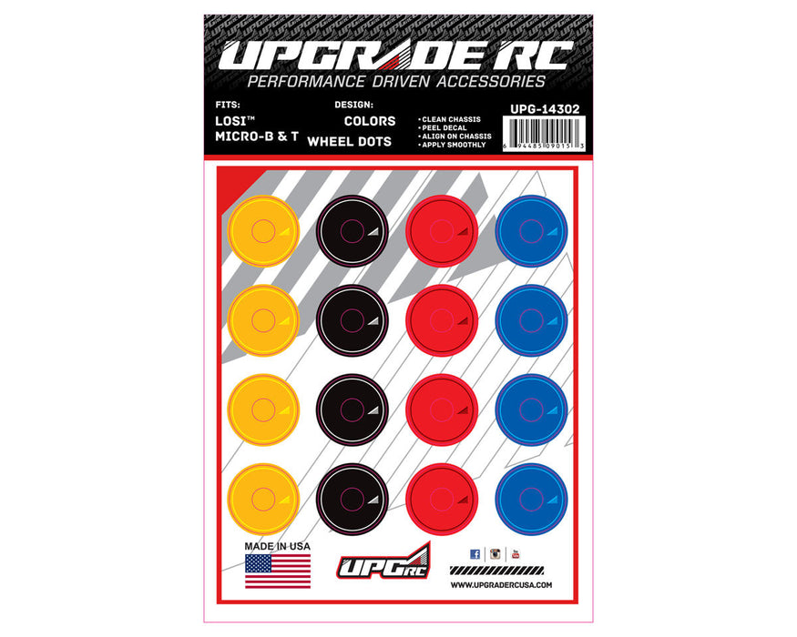 UpGrade RC 14302 Wheel Dots for Losi® Micro-B & T (Colors)