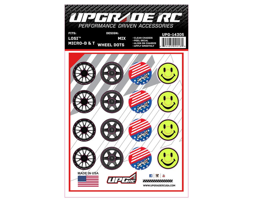 UpGrade RC 14305 Wheel Dots for Losi® Micro-B & T (Mix)