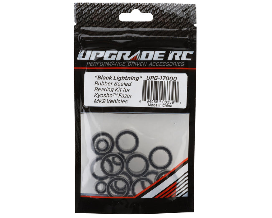 UpGrade RC 17000 "Black Lightning" Rubber Sealed Bearing Kit for Kyosho® Fazer Mk2