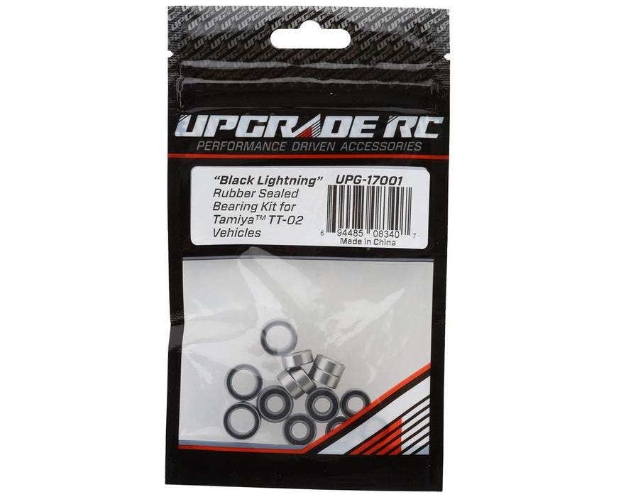 UpGrade RC 17001 "Black Lightning" Rubber Sealed Bearing Kit for Tamiya® TT-02