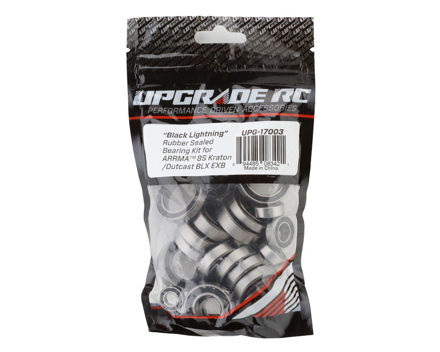 UpGrade RC 17003 "Black Lightning" Rubber Sealed Bearing Kit for Arrma® 8S BLX EXB
