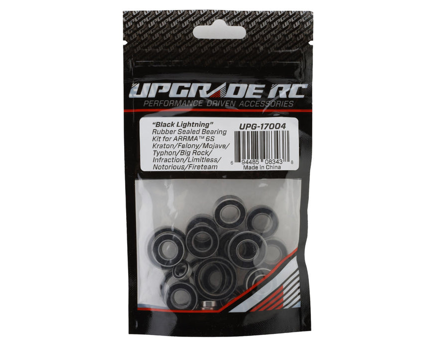 UpGrade RC 17004 "Black Lightning" Rubber Sealed Bearing Kit for Arrma® 6S BLX Felony™