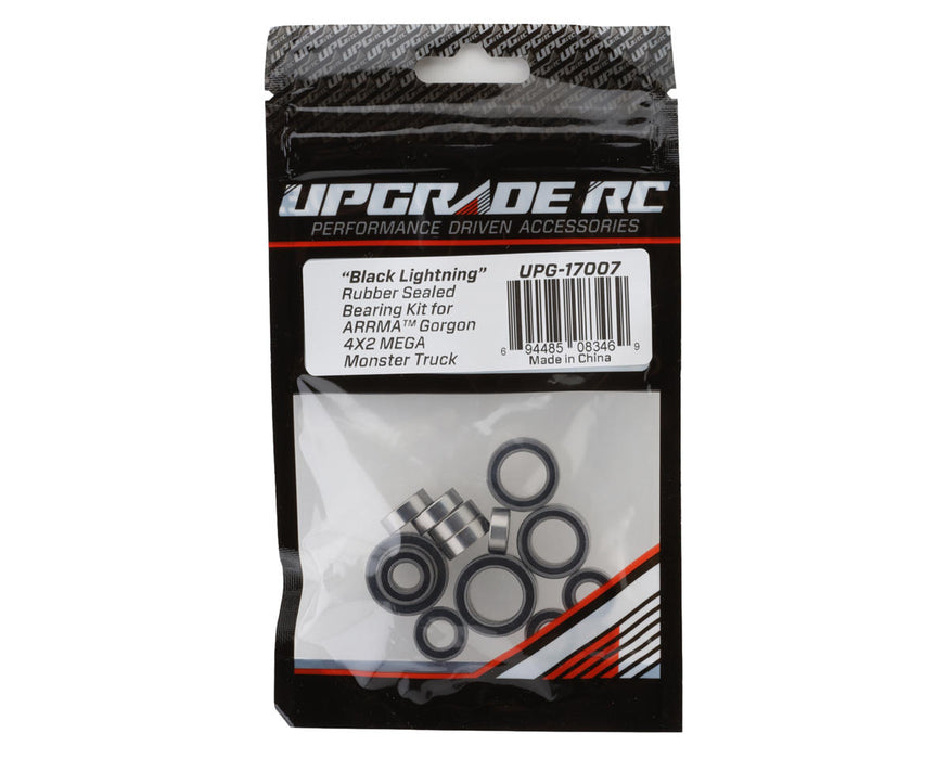 UpGrade RC 17007 "Black Lightning" Rubber Sealed Bearing Kit for Arrma® Gorgon™ 4x2