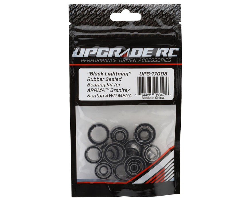 UpGrade RC 17008 "Black Lightning" Rubber Sealed Bearing Kit for Arrma® 4x4 MEGA