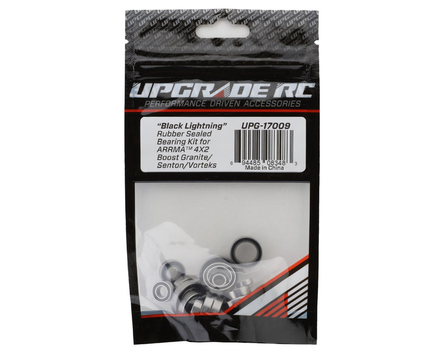 UpGrade RC 17009 "Black Lightning" Rubber Sealed Bearing Kit for Arrma® 4x2 Boost