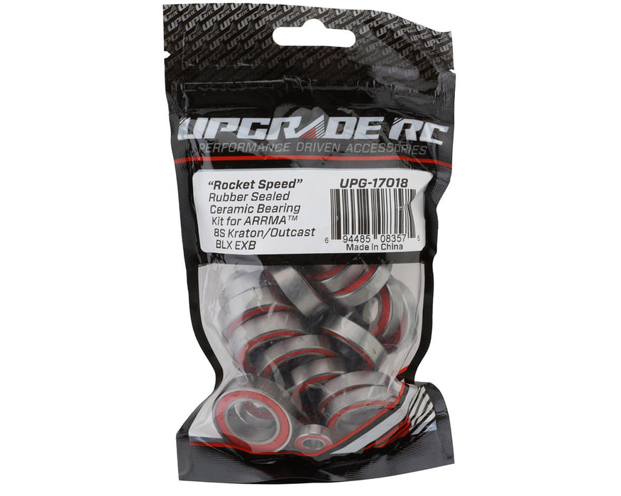 UpGrade RC 17018 "Rocket Speed" Rubber Sealed Ceramic Bearing Kit for Arrma® 8S