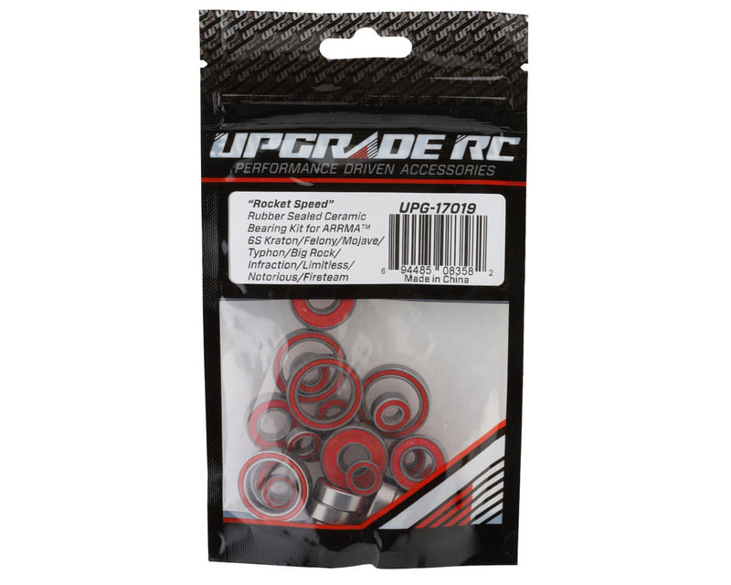 UpGrade RC 17019 "Rocket Speed" Rubber Sealed Ceramic Bearing Kit for Arrma® 6S