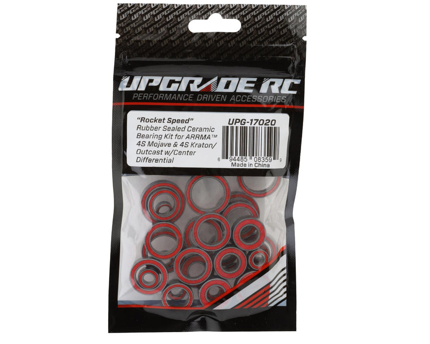 UpGrade RC 17020 "Rocket Speed" Rubber Sealed Ceramic Bearing Kit for Arrma® 4S